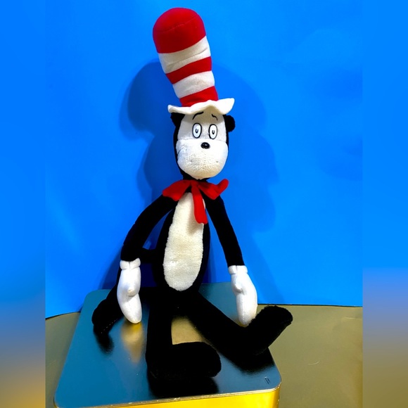 DR SEUSS CAT IN THE HAT VTG 2003 BENDABLE UNIVERSAL STUDIOS LARGE PLUSH 21” - Picture 2 of 12